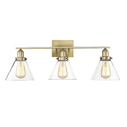 Drake 28.50-Inch Warm Brass Bathroom Light by Savoy House