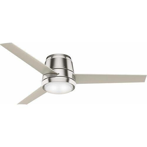 Commodus 54-Inch LED Hugger Fan in Brushed Nickel by Casablanca Fan Co