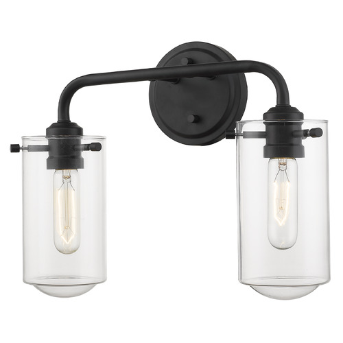 Z-Lite Delaney Matte Black Bathroom Light by Z-Lite 471-2V-MB