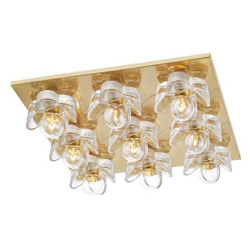 Shea Aged Brass Flush Mount by Mitzi by Hudson Valley