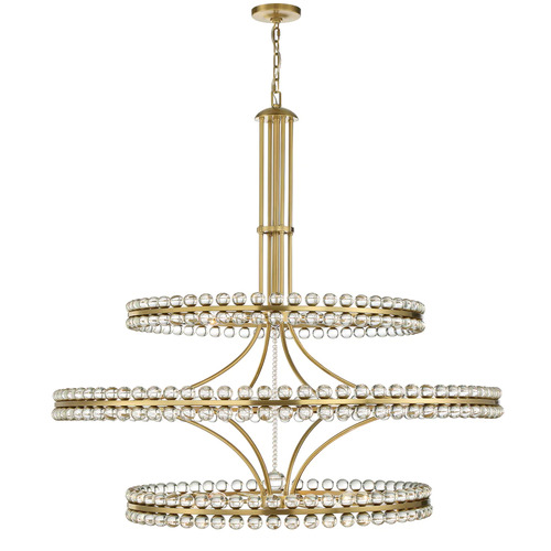 Crystorama Lighting Clover 3-Tier Chandelier in Aged Brass by Crystorama Lighting CLO-8000-AG