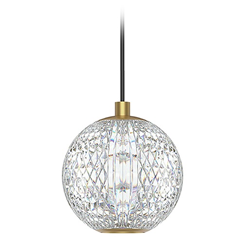 Marni Natural Brass LED Mini Pendant by Alora Lighting