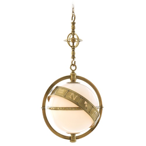 Visual Comfort Signature Collection E.F. Chapman Zodiac Lantern in Burnished Brass by Visual Comfort Signature CHC2112ABWG