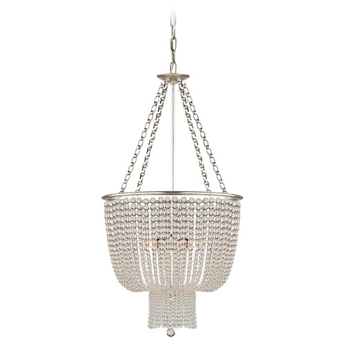 Visual Comfort Signature Collection Aerin Jacqueline Chandelier in Silver Leaf by Visual Comfort Signature ARN5102BSLCG