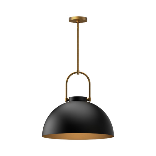 Harper 15.75-Inch Pendant in Matte Black by Alora Lighting