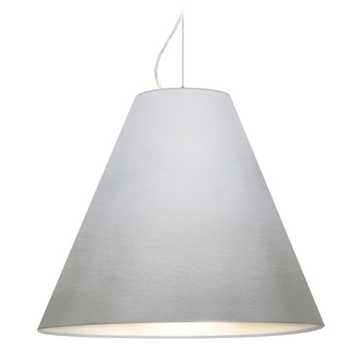 Besa Lighting Dylan Satin Nickel LED Pendant Light with Conical Shade