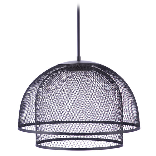 Craftmade Lighting Sculptural Statement Flat Black LED Pendant Light with Bowl / Dome Shade