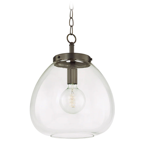 Mitzi Tara Large Terracotta Brown Glass Pendant