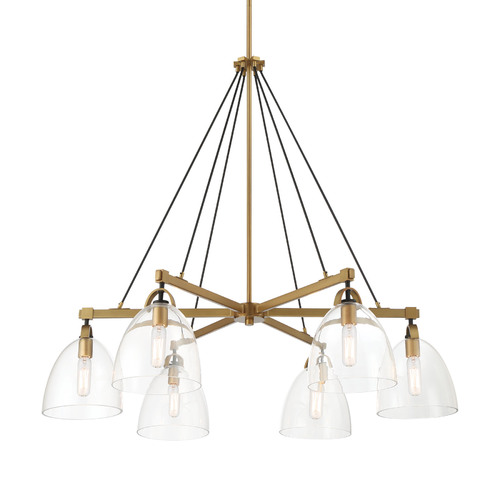 Sommersby 6-Light Chandelier in Brass & Matte Coal by Minka Lavery