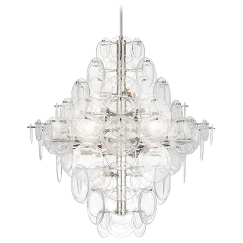 Talia Polished Nickel Multi-Drop Pendant Light