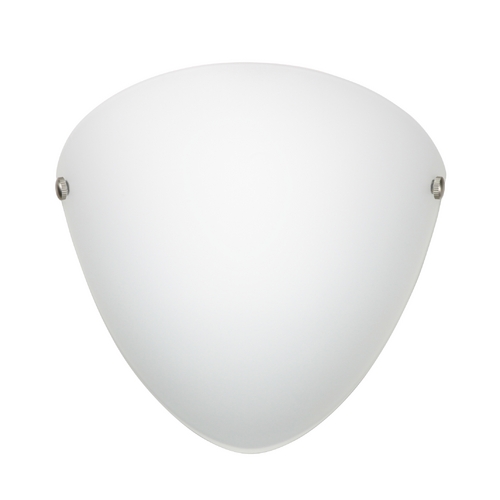Modern Sconce Wall Light White Glass Satin Nickel by Besa Lighting