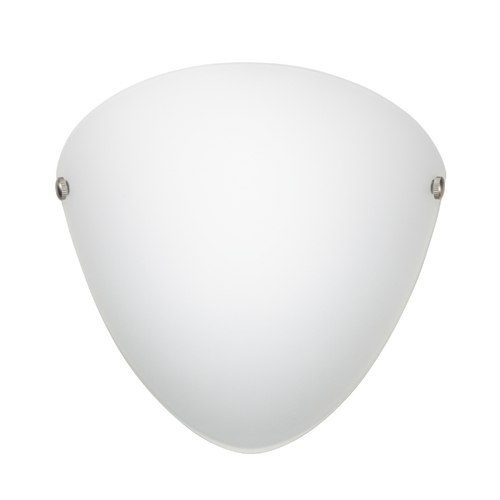 Besa Lighting Modern Sconce Wall Light White Glass Satin Nickel by Besa Lighting 701707-SN