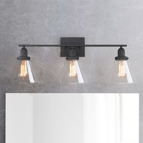 Drake 28.50-Inch Black Bathroom Light by Savoy House