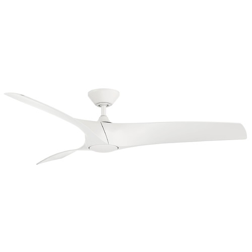 Modern Forms by WAC Lighting Zephyr 52-Inch LED Outdoor Fan in Matte White 2700K by Modern Forms FR-W2006-52L-27-MW