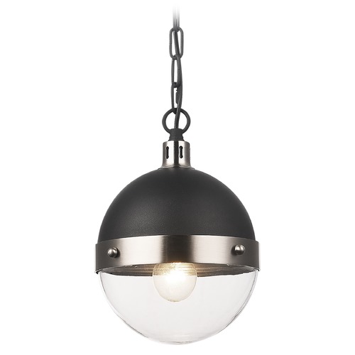 Matteo Lighting Torino Matte Black & Brushed Nickel Pendant by Matteo Lighting C61801BNCL