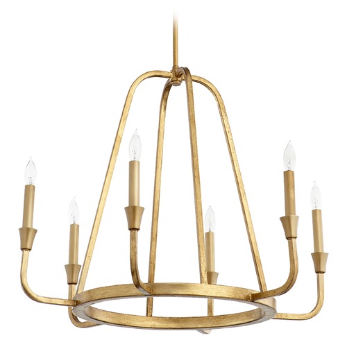 Marquee Gold Leaf Chandelier by Quorum Lighting