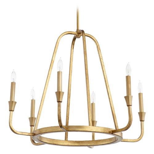 Quorum Lighting Marquee Gold Leaf Chandelier by Quorum Lighting 6314-6-74