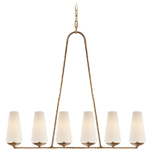 Aerin Fontaine Linear Chandelier in Gilded Plaster by Visual Comfort Signature