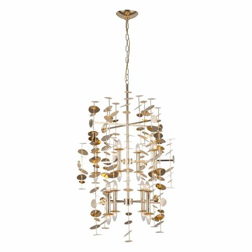 Yukari Large Chandelier in Polished Brass by Alora Lighting