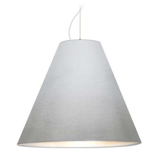 Besa Lighting Besa Lighting Dylan White LED Pendant Light with Conical Shade 1KX-DYLANSL-LED-WH