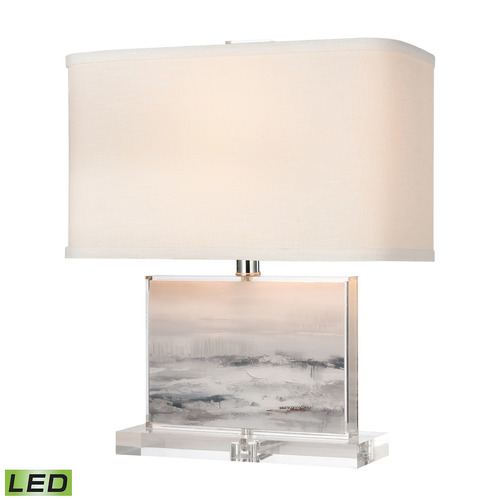 Elk Lighting Elk Lighting Barnes Gray & Clear LED Table Lamp with Rectangle Shade H0019-8067-LED