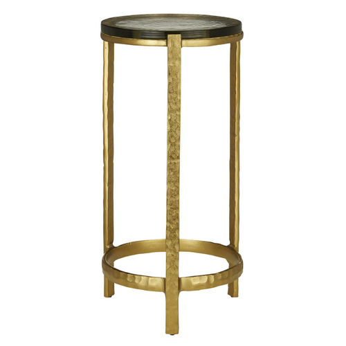 Currey and Company Acea Gold & Clear Coffee & End Table
