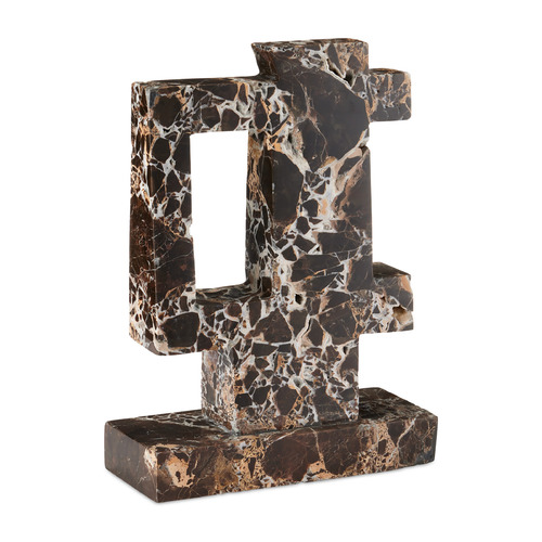 Currey and Company Blount Natural Emperador Marble Novelty