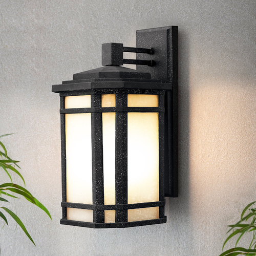 Hinkley Outdoor Wall Light with White Glass in Vintage Black Finish 1274VK