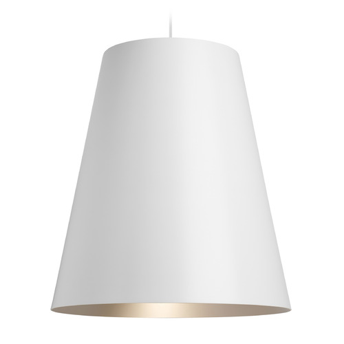 Gunnar Pendant in White & Satin Haze by Visual Comfort Modern