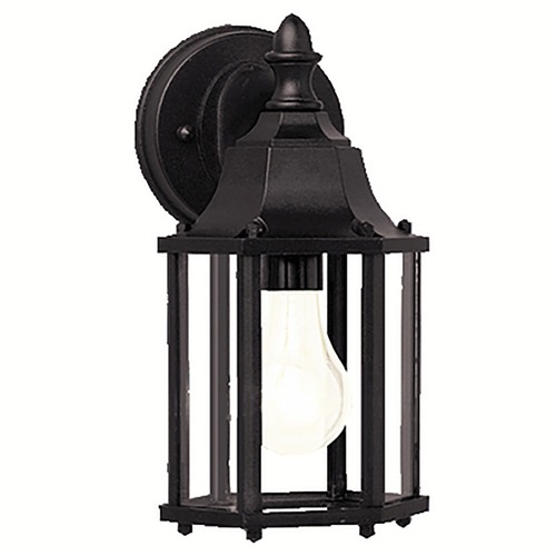 Kichler Lighting Kichler Outdoor Wall Light with Clear Glass in Black Finish 9774BK