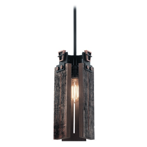 Kichler Lighting Ridgewood 6.25-Inch Textured Black Pendant by Kichler Lighting 44182BKT