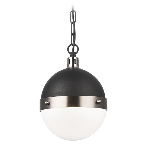 Torino Matte Black & Brushed Nickel Pendant by Matteo Lighting
