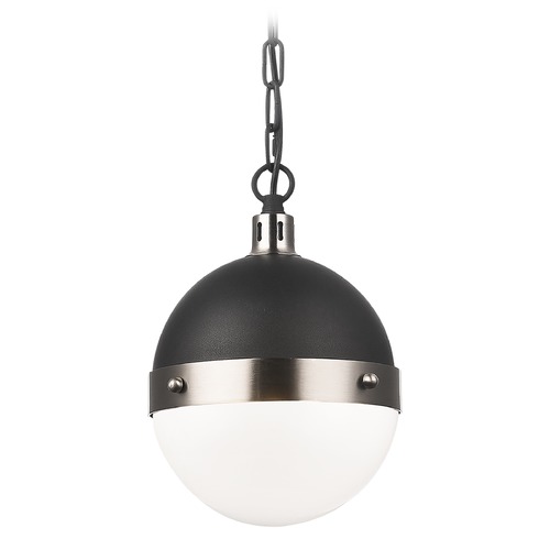 Matteo Lighting Torino Matte Black & Brushed Nickel Pendant by Matteo Lighting C61801BNOP