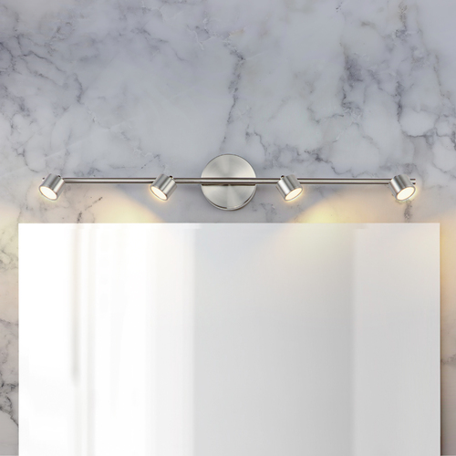 Taylor 4-Light LED Fixed Rail Track Light in Nickel by ET2 Lighting