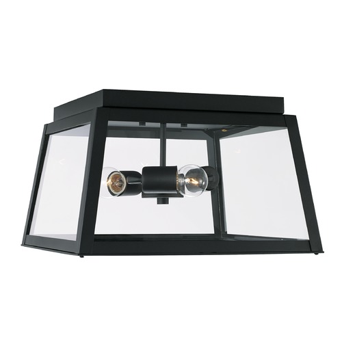 HomePlace by Capital Lighting Leighton 14.50-Inch Black Outdoor Flush Mount by HomePlace by Capital Lighting 943736BK