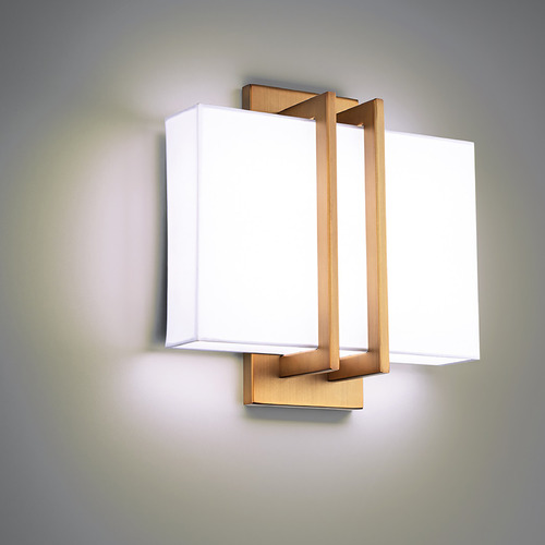 Modern Forms by WAC Lighting Downton Aged Brass LED Sconce by Modern Forms WS-26111-27-AB