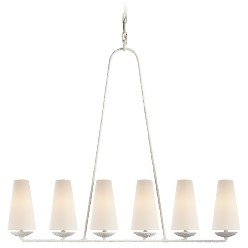 Visual Comfort Signature Collection Aerin Fontaine Linear Chandelier in Plaster by Visual Comfort Signature ARN5201PLL