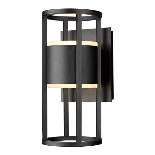 Z-Lite Luca Black LED Outdoor Wall Light by Z-Lite 517S-BK-LED