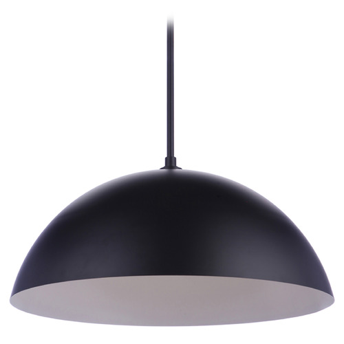 Craftmade Lighting Sculptural Statement Flat Black LED Pendant Light with Bowl / Dome Shade