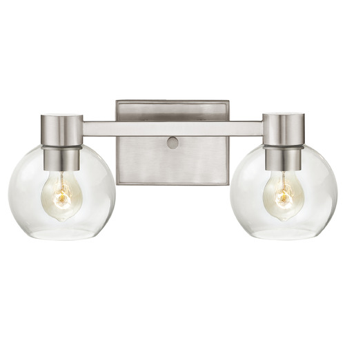 Design Classics Lighting Vashon 2-Light Bath Light in Satin Nickel by Design Classics Lighting 2102-09 G1832-CL