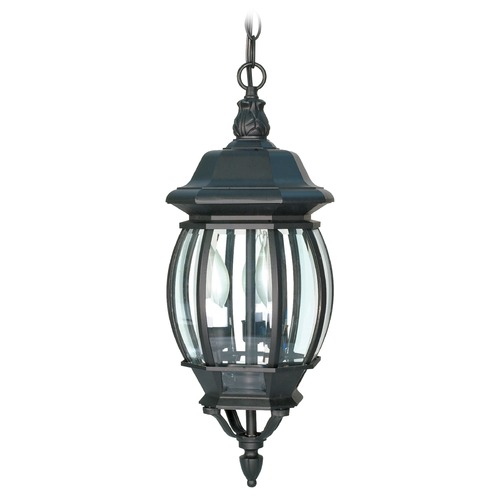 Central Park Textured Black Outdoor Hanging Light by Nuvo Lighting
