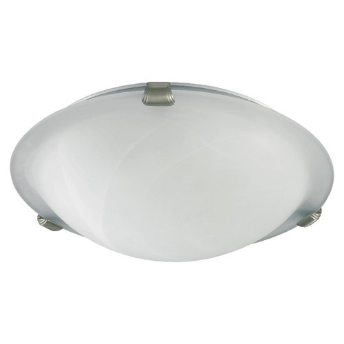 16-Inch 3-Light Flush Mount with Satin Nickel Clips by Quorum Lighting