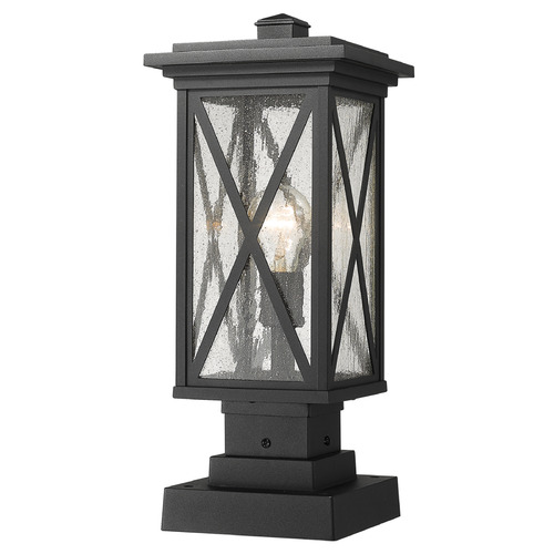 Z-Lite Brookside Black Post Light by Z-Lite 583PHMS-SQPM-BK