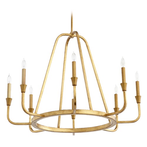 Quorum Lighting Marquee Gold Leaf Chandelier by Quorum Lighting 6314-8-74