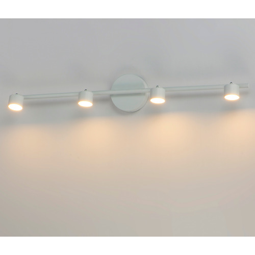 Taylor 4-Light LED Fixed Rail Track Light in White by ET2 Lighting