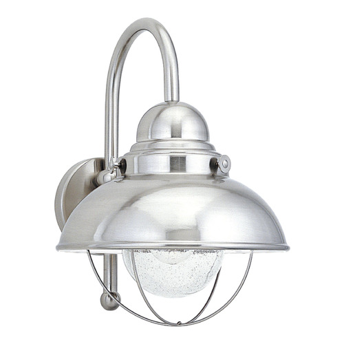 Sebring 15.75-Inch Brushed Stainless LED Outdoor Wall Light by Generation Lighting