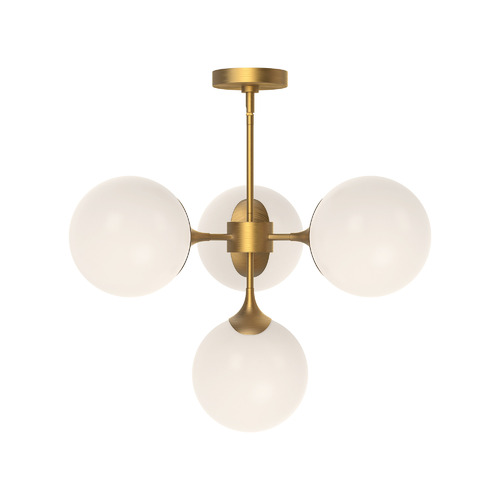 Alora Lighting Nouveau 26-Inch Wide Chandelier in Aged Gold by Alora Lighting CH505426AGOP