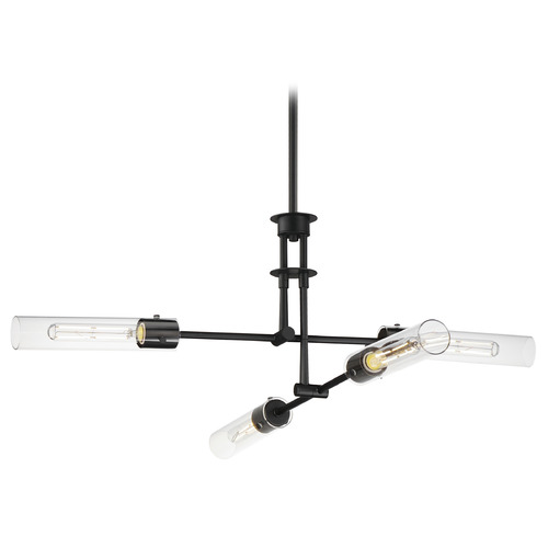 Maxim Lighting Equilibrium Black LED Pendant Light with Cylindrical Shade