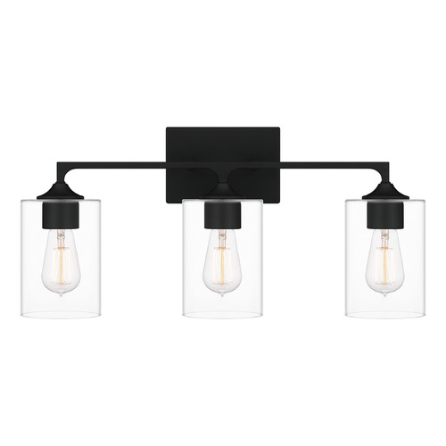 Quoizel Lighting Prescott Matte Black Bathroom Light by Quoizel Lighting PRC8624MBK