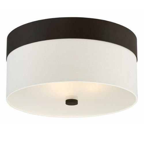 Crystorama Lighting Libby Langdon Grayson Dark Bronze Flushmount Light